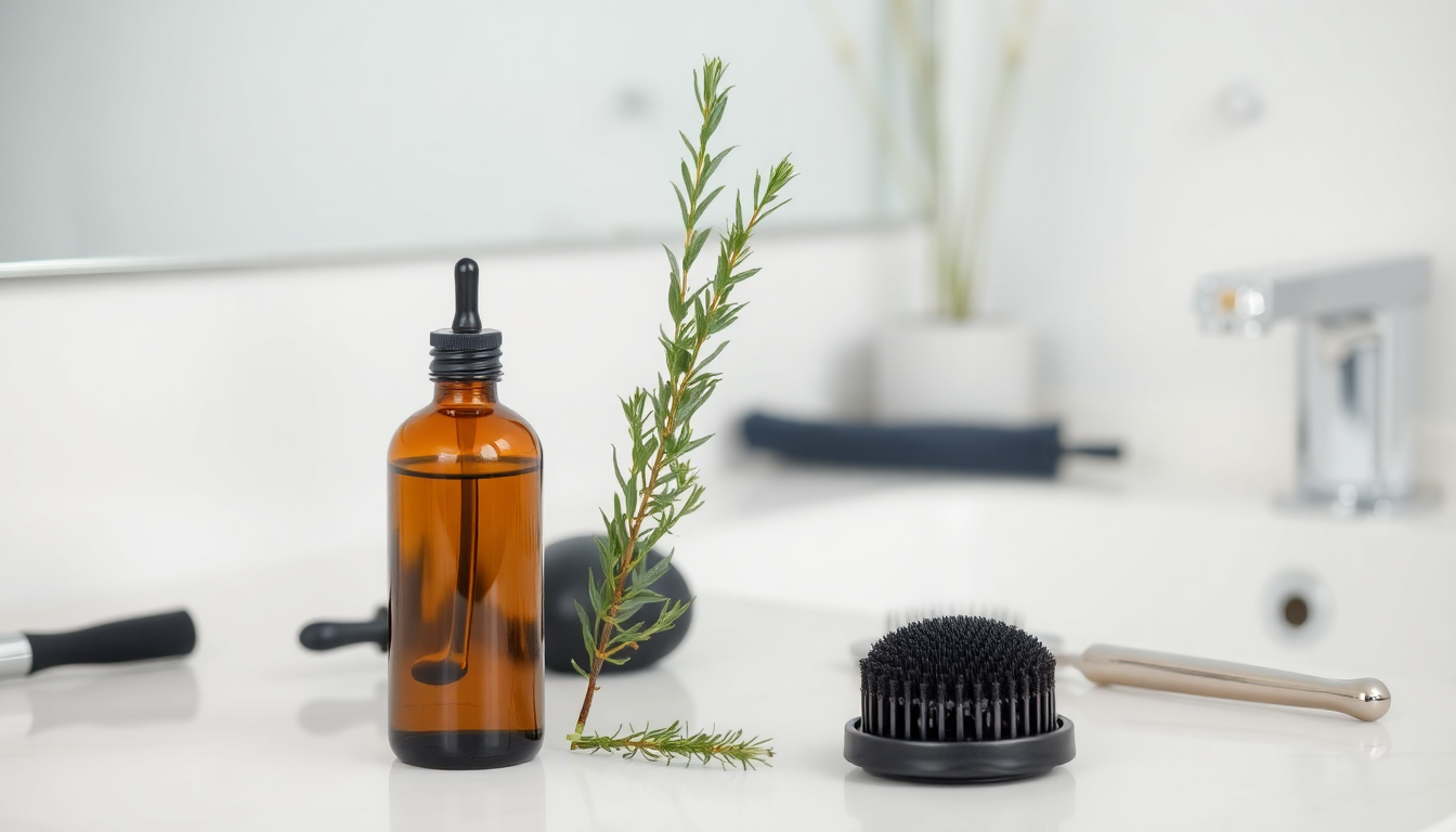 Minimalist Morning Scalp Ritual for Men: Batana Oil + Rosemary & Vitamin E to Prevent Shedding and Strengthen Hair