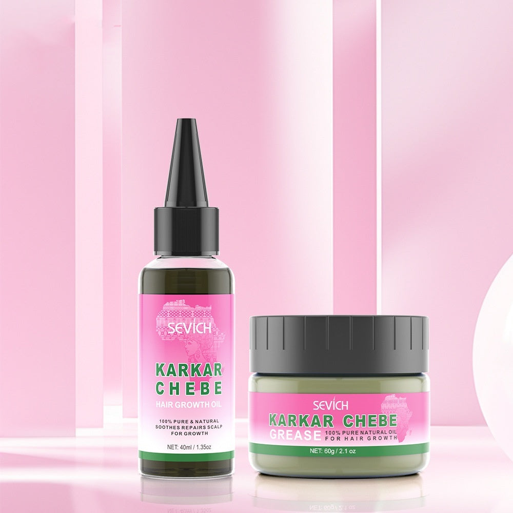 Huile essentielle de soin capillaire Sevich Karkar & Chebe + extrait de plante Romarin Crème coiffante forte pour cheveux denses