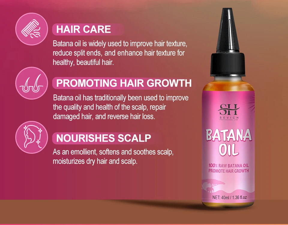 Sevich 100% Batana Oil Hair Growth Essential Oil - Anti-Hair Loss Solution (40ml)